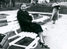 Moja mama na ławce w sanatorium w Iwoniczu, przed wojną,